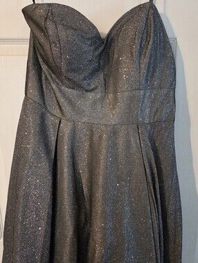 Let’s Brand Silver Cocktail Dress (2XL)